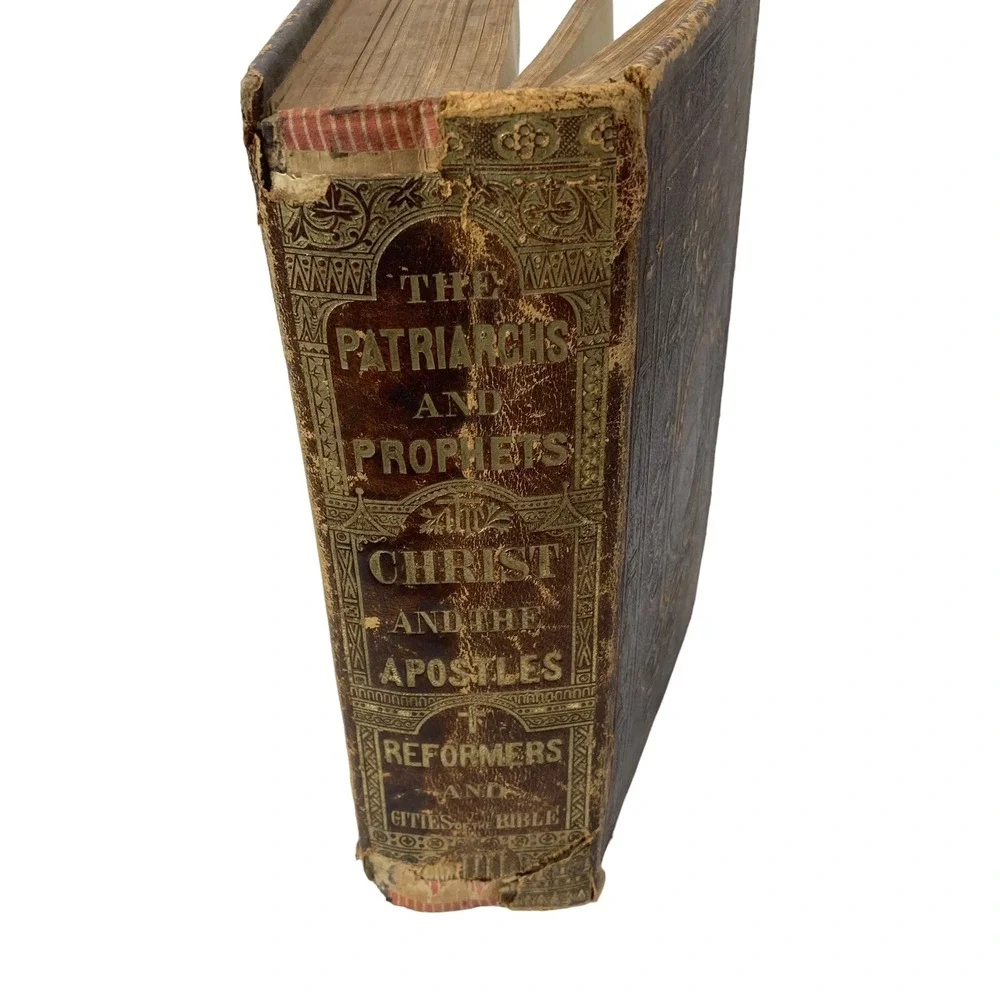Antique‎ The Patriarchs And Prophets Christ And The Apostles  1874 Leather Bound